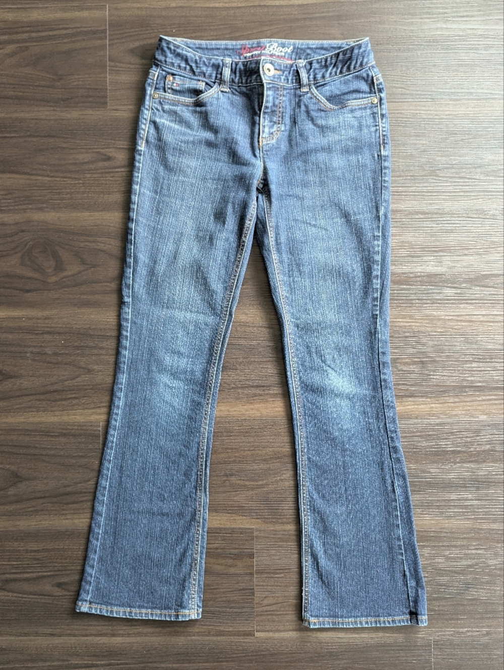 Tommy Hilfiger Spirit Boot Jeans 8 Medium Wash Preppy Y2K Low Rise Stretch
